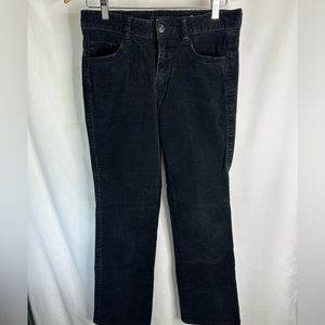 Calvin Klein Pants Women's Sz 6 Straight Black Corduroy Mid Rise Stretch O2